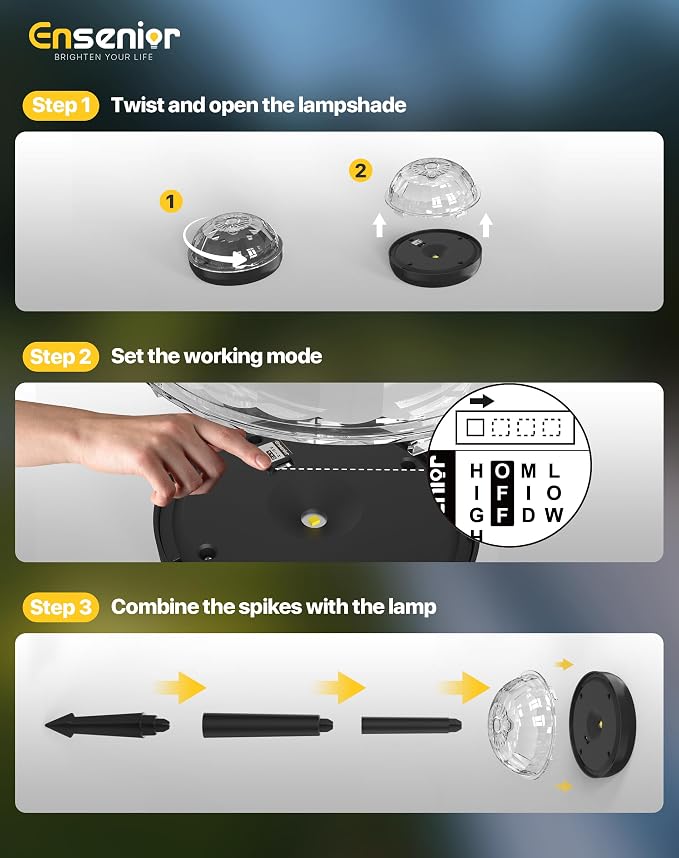 Ensenior Solar Pathway Lights IP65 Waterproof, RGB Color Changing & 6500K Cool White, 8-16Hr Runtime, Flower Pattern Garden Lights for Walkway Porch Yard - 8 Pack