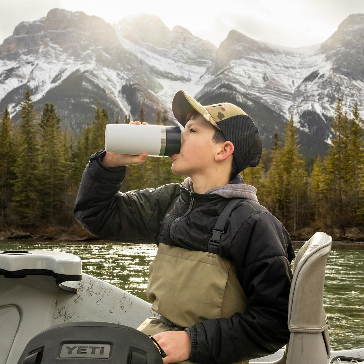 YETI Rambler 12 oz Travel Bottle - Stainless Steel, Vacuum Insulated, Leakproof Commuter Cap | Ridgeline
