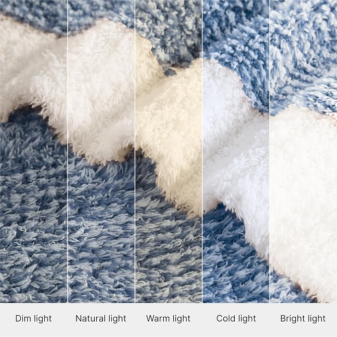 Soft Throw Blanket for Couch-Cozy Reversible Knitted Blankets | Lightweight Warm Fluffy Decor for Women, Mom, Her & Girls, Sofa, Chair, Bed, 50x70in, Cationic Dyeing Blue