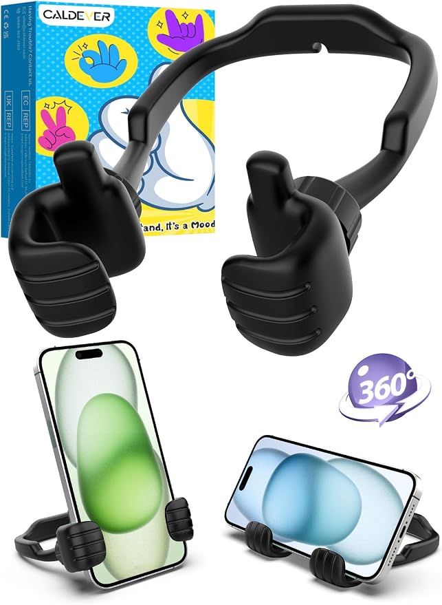 Gifts for Teens Boys Girls Adults Fathers Day: Thumbs Up Lazy Phone Stand Cell Phone Holder for Desk Kids Teenage Tween Men Women Stocking Stuffers Funny Cool Gadget Birthday Ideas Husband Dad Gifts
