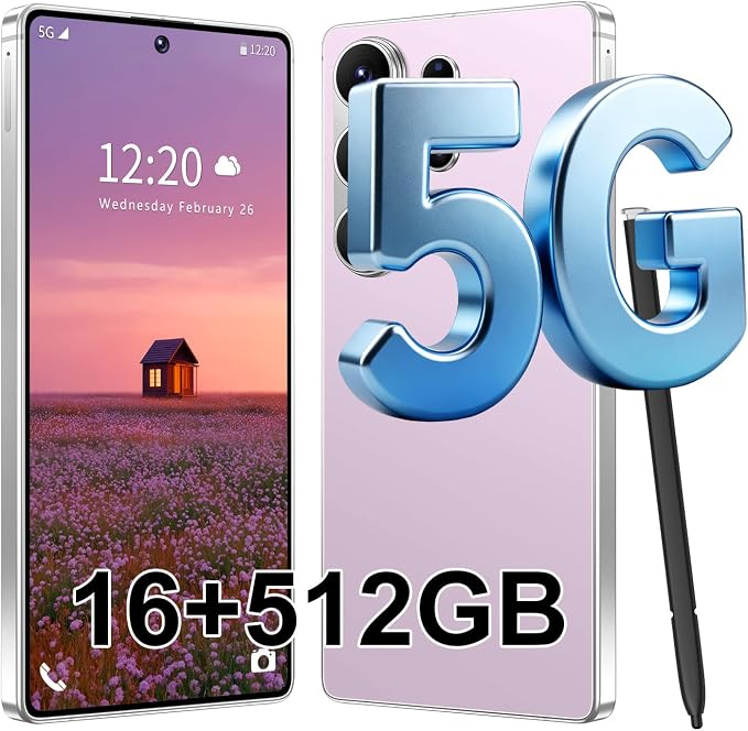 S26 Ultra 5G Unlocked Smartphone,16GB+512GB Cell Phone for Android 15, 6.99" Unlocked Cell Phone, 7000mAh, 68MP+108MP Dual Camera/Dual SIM/Fingerprint Lock/Face���Purple
