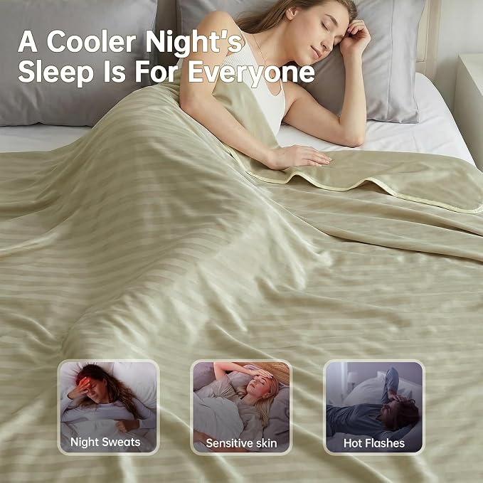 Guohaoi Cooling Blanket for Hot Sleepers and Night Sweats 90"x90" Queen | Arc-Chill Q-Max >0.5 Cool Fiber,100% Oeko-Tex Certified Lightweight Summer Blanket for Travel/Outdoor Ultra Cold Breathable