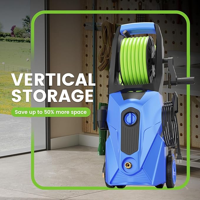 Pressure Washer 5000PSI Power Washers Powered with 33ft Pressure Hose, 4 Nozzle and Foam Cannon, powerwashers for Home, Cars, Fences, Patio, Dark Blue