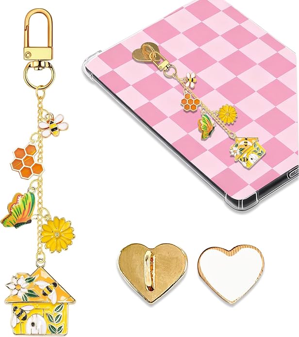 Charm Chains for Kindle,Cute E-reader Phone Charm Bracelets Accessories Compatible for Kindle E-Reader Phone iPad AirPod,Gifts for Reader Booklovers