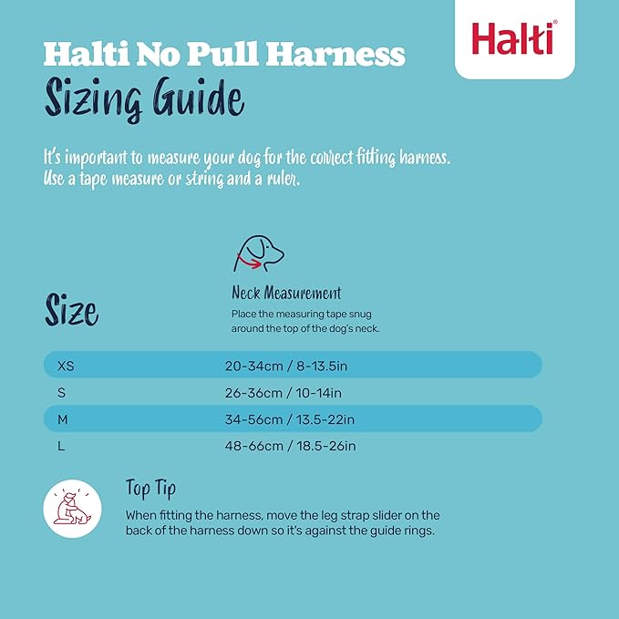 Halti No Pull Harness - Stop Your Dog Pulling on The Leash. Adjustable, Lightweight and Easy to Use. Reflective Dog Training Harness for Medium Dogs (Size M, Cobalt Blue)