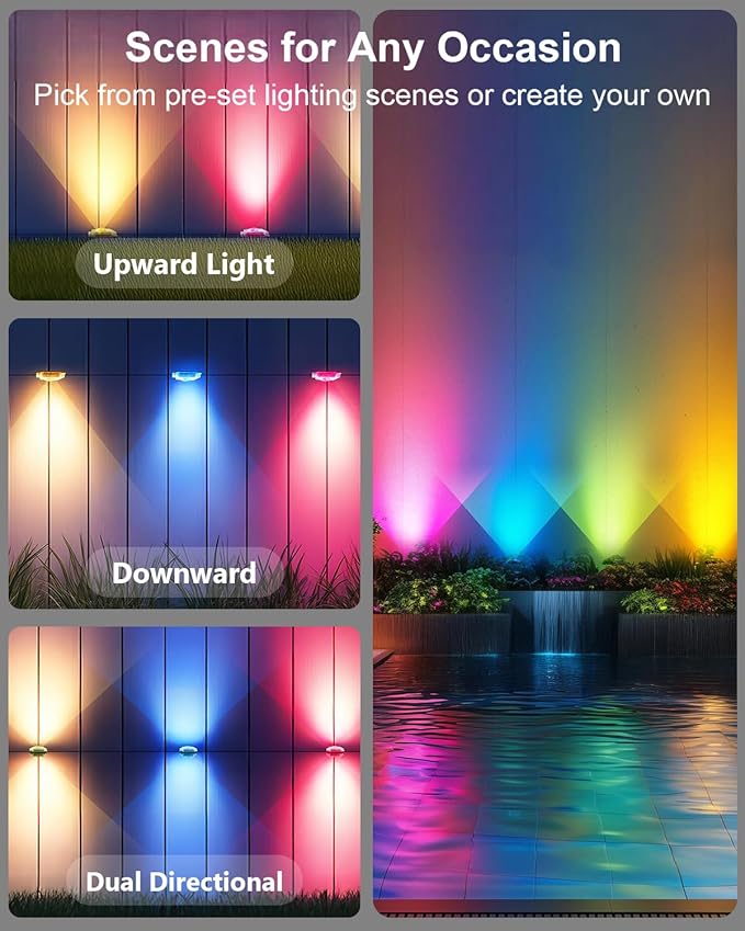Permanent Outdoor Lights Pro,33ft RGB+IC Smart Outdoor Decor,App/Remote,Christmas,Halloween,Multi Scene Modes,IP67 Waterproof,Eaves Light with Daily & Holiday Party Decor,House Roof Lighting