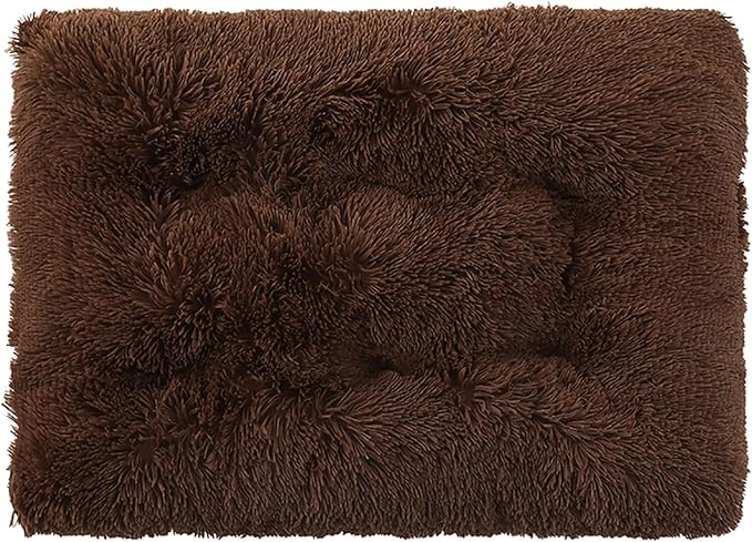 Dog Crate Mat, Dog Bed for Large Dogs, Comfy Fluffy Kennel Pad Anti-Slip for Dog beds & Furniture, Quilted Dog Bed for Pets for Medium/Small Dogs Cats (Color : Coffee, Size : 43x29)