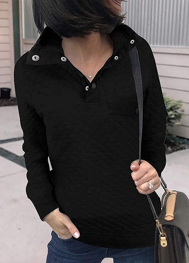BTFBM Women Fashion Quilted Pattern Lightweight Zipper Long Sleeve Plain Casual Ladies Sweatshirts Pullovers Shirts Tops