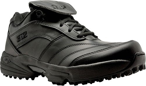 3N2 Reaction Lo Men's Baseball Umpire Shoes - Lightweight Leather Design for Softball & Baseball - Black