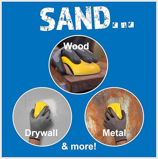 Sanding Mouse & Detail Sanding Kit with Sand Paper Assortment Pack, 20 Sanding Discs, 50 Pre-cut Gold Sanding Strips, Woodworking Micro Sander For Crafts - 73 Piece 5" Set