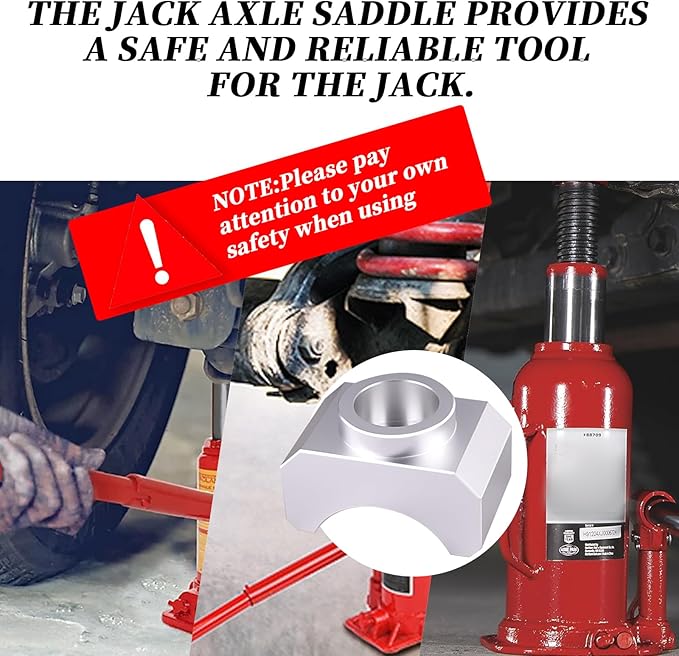 Jack Axle Adapter Lifting Saddle Suitable for 3-inch axle，Compatible with Bottle Jack Tools/Floor Jack Tools-Suitable for Jack Lifting Platforms of 1.5 inches or Smaller(Billet Aluminum)