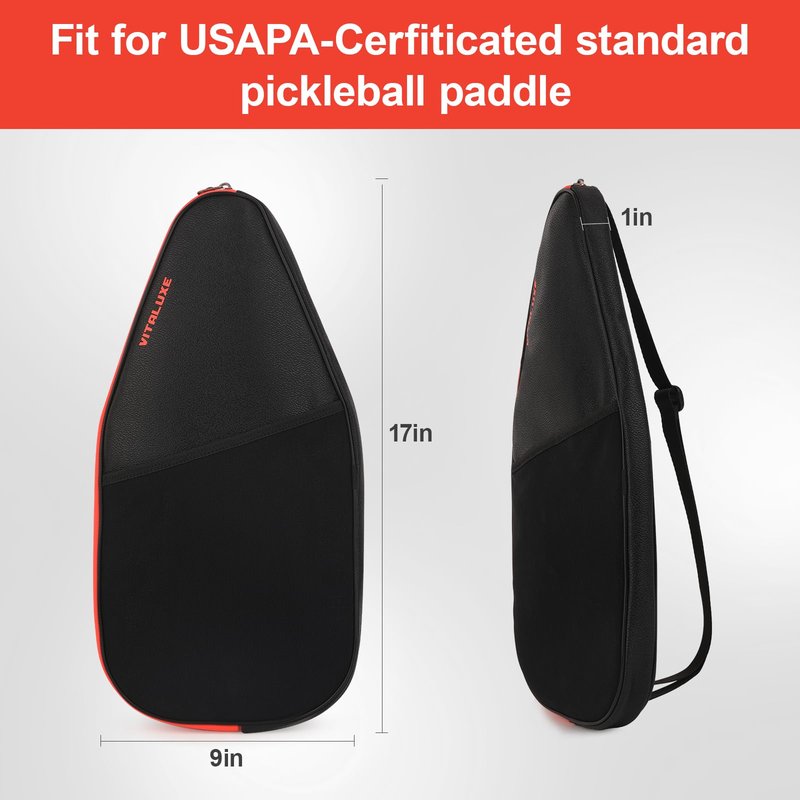 VITALUXE Pickleball Bag, Pickleball Paddle Cover/Case, Universal Size, Accessory for Gift, Compatible with USAPA Standard Rackets for Men & Women