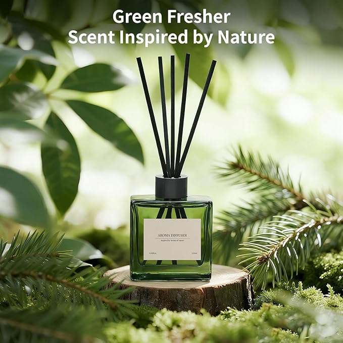 Reed Diffuser, 4 oz Vanilla Cream Scent Diffuser with 7 Sticks, 90 Days Long Lasting Reed diffusers for Home, Elegant Fragrance for Bathroom Bedroom Office Decor, Air Fresh