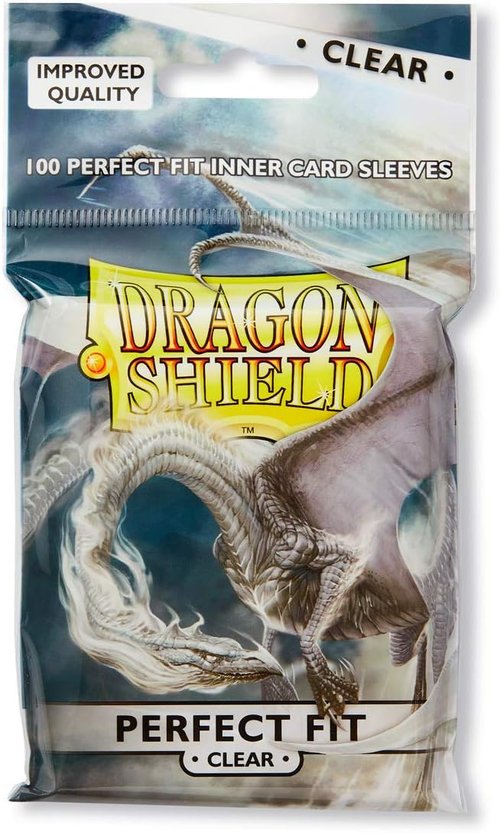 Dragon Shield | Dual Bundle of Perfect Fit & Snow Matte Sleeves | 2X 100 CT - Smooth, Tough Protection for TCGs