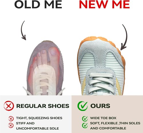 Barefoot Shoes | Women’s Casual Sneakers with Wide Toe Box | Lightweight & Breathable Comfort