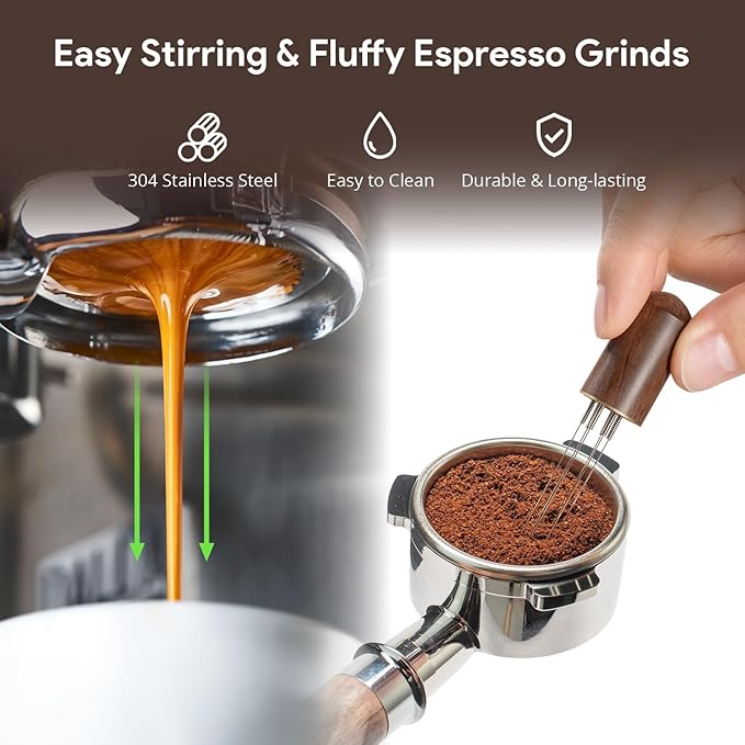 Espresso Accessories Kit 51mm Tamper: Espresso Tamper Set, Coffee Tamper Espresso Tools with WDT Tool, Puck Screen, Dosing Funnel | Espresso Kit Espresso Machine Accessories Fit 51mm Portafilters