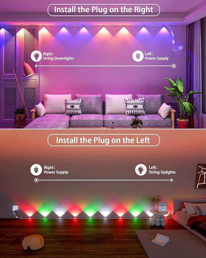 Smart Permanent Outdoor Lights, 200FT 120LEDs Color Changing RGB IC Wall Lights, APP & Remote Control, Music Sync, Dynamic Lighting for House, Living Room, Ceiling, Eave Party Xmas Decor