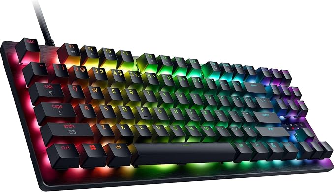 Razer Huntsman V3 TKL 8KHz Analog Optical Esports Gaming Keyboard, Black | Analog Optical Switches Gen 2 with Rapid Trigger, Adjustable Actuation, Snap Tap, PBT Keycaps, True 8000hz Polling Rate