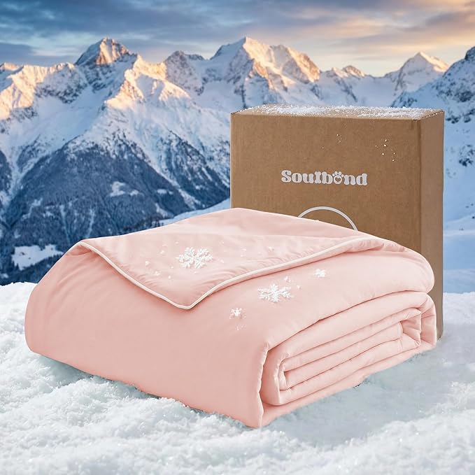 Soulbond Cooling Blanket for Medium Dogs - Q-MAX>0.45, Washable Cool Pet Cats Throw Blanket for Hot Weather, Self-Cooling Soft Dog Mat for Bed Crates Couch Sofa Cars(29"x40", Pink)