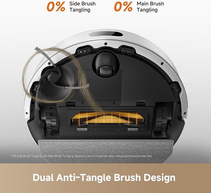 dreame D20 Air Plus Robot Vacuum and Mop, 20,000Pa Powerful Suction | 120-Day Self-Emptying with 4L Dust Bag, Anti-Tangling Tech, Edge-to-Corner Cleaning, Deep Carpet Cleaning, 360° Navigation