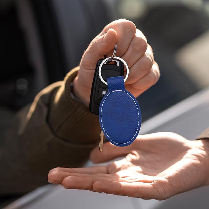 LaserGram Oval Keychain, Sunflowers, Personalized Engraving Included