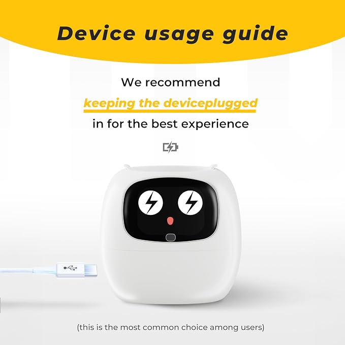 PLANTSIO Smart pet Planter Robot Guidance on Plant Care with Emojis, Adorable Plant Companion with Rich Gesture Interaction, Neat Desk Setup Gift (Yellow)