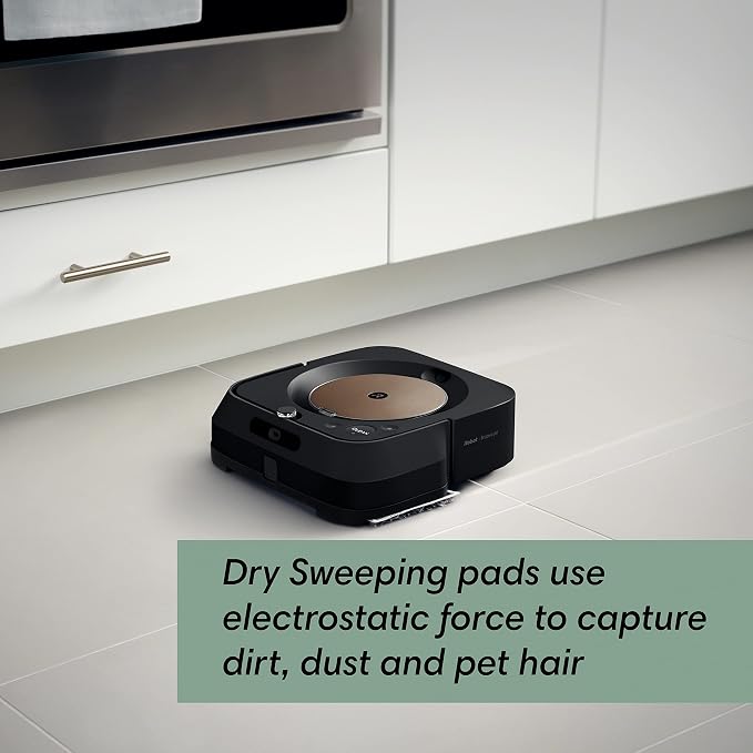 iRobot Braava Jet m6 (6012) Ultimate Robot Mop- Wi-Fi Connected, Precision Jet Spray, Smart Mapping, Works with Alexa, Ideal for Multiple Rooms, Recharges and Resumes, Black