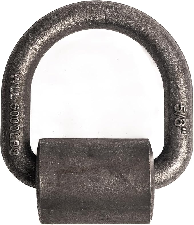 Hi Gear 5/8-inch 18000 Lbs Load Capacity Weld-on Flip D-Ring Anchor Flatbed Truck Trailer Ratchet Strap Cargo Tie Down (2)