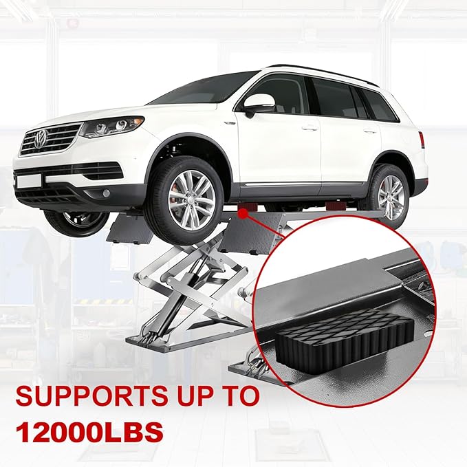 4 Pack Solid Floor Jack Rubber Blocks Pad, Universal Non-Slip Jack Lift Pads for Cars, SUVs and Light Trucks, 12000lbs Loading Capacity, 6-3/8" x 4-3/4" x 2"