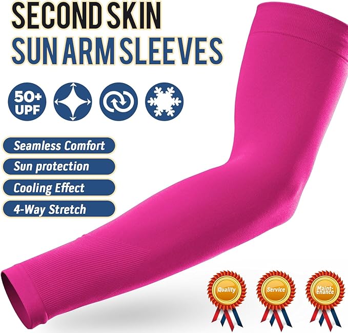 GOUNOD Sun Protection Cooling Arm Sleeves with Thumb Holes - Gardening Outdoors Sports Workouts Sunscreen Arm Sleeves