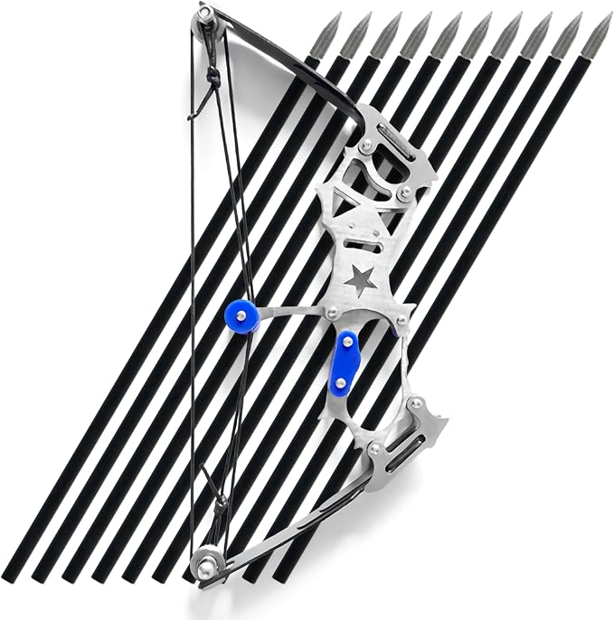 Archery Bow Set Left and Right Hand Compound Bow Hunting Bow Metal Material Catapult RH/LH for Practice Archery