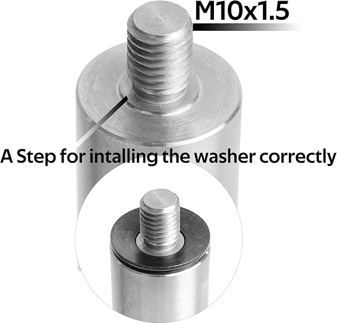 1" Dia Post with 3" Total Length for Wood Lathe Tool Rest Including Thread, M10X1.5 Thread