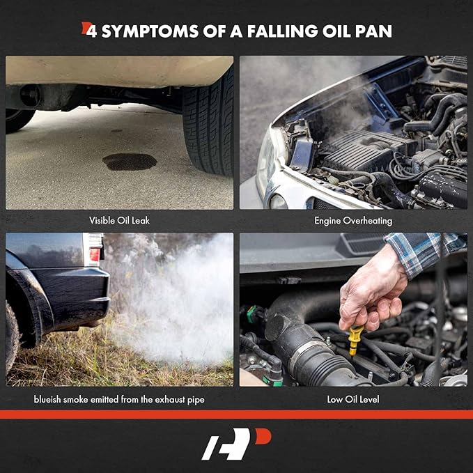 A-Premium Engine Oil Pan Sump with Drain Plug Compatible with Suzuki Grand Vitara 2006 2007 2008 V6 2.7L, Replaces 11521-66J00, 1152166J00