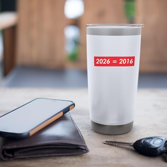 2026 Equals 2016 Funny Gen Z Nostalgia Teen Escapism Tween Stainless Steel Insulated Tumbler