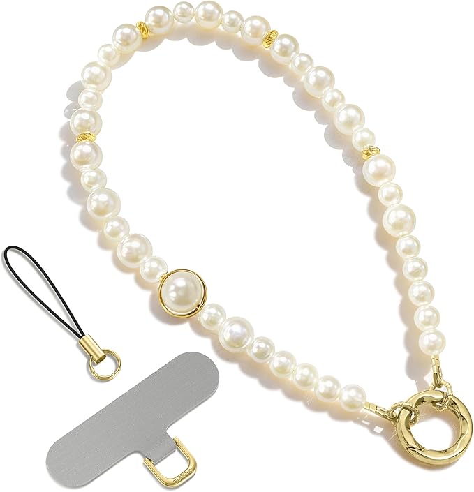 SURPHY Phone Charm, Handmade Beaded Phone Wrist Strap with Tether Tab | Phone Charm Strap, Phone Chain with Premium Metal Buckle, Wrist Strap Fits Cellphone Cases, Wallets, Bags, Keys