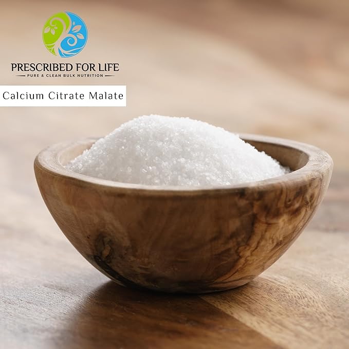 Prescribed for Life Calcium Citrate Malate, Pure Vegan Calcium Powder for Bone Health & Cardiovascular Support, Easy Absorption Formula, Non GMO, Filler & Additive Free (10kg / 22lb)