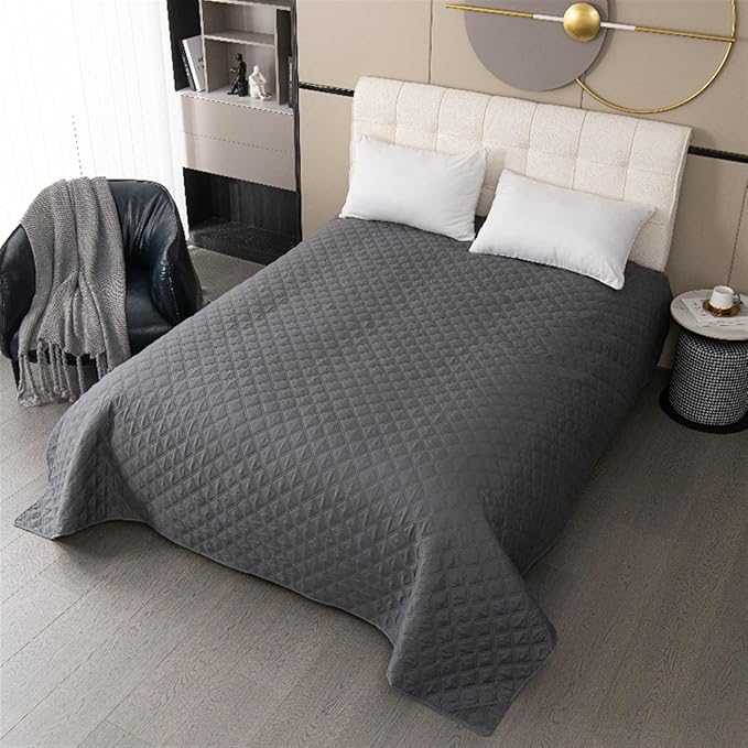 GIBZ Waterproof Dog Bed Cover Anti Slip Pet Furniture Protector Blanket Washable Thick Quilted Mat, Grey, 50.8x76.2cm