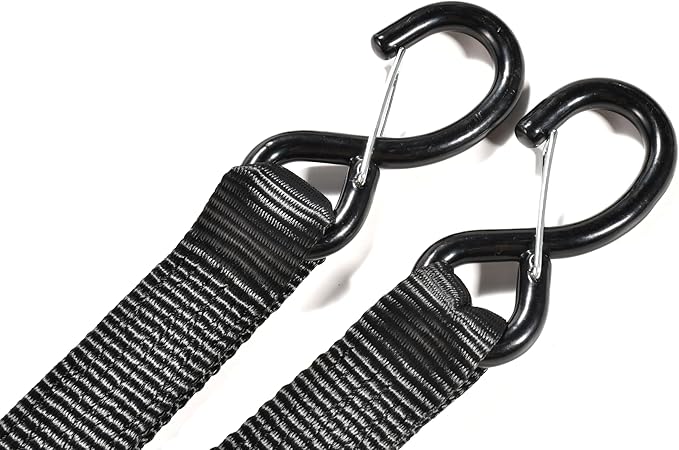 Baja Customs Spare Tire Strap, 3 Way Ratchet Y Strap, 1.5 inch Wide Adjustable, Tire Tie Down Strap for UTV or Truck Tires, Color Black,BC1108