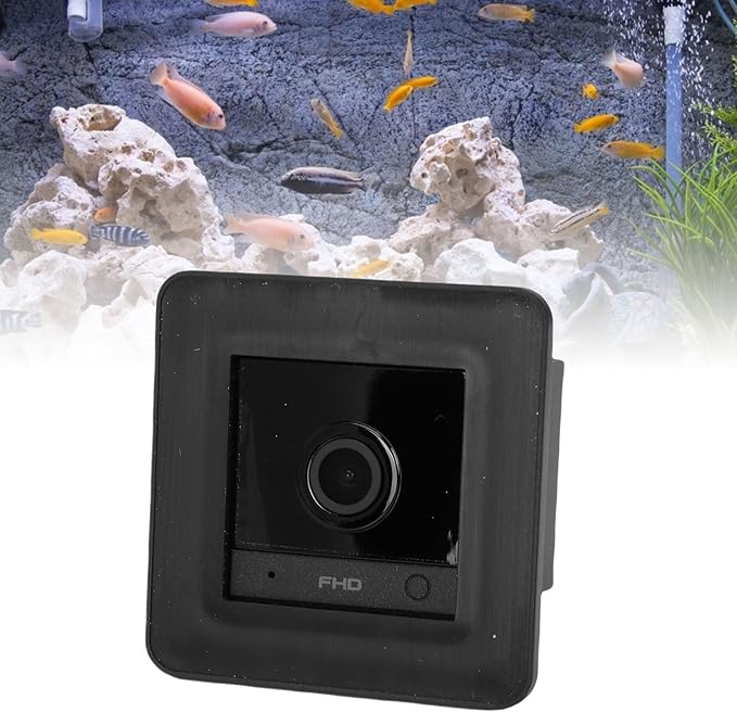 Zopsc WiFi Fish Tank Camera, 2K HD Aquarium Terrarium Camera with 140 Wide Angle, Anti Lens, AI Motion Detection, for Reptile Terrarium Aquarium