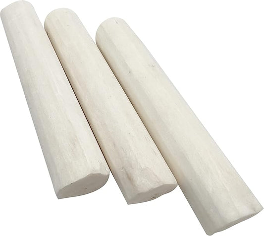 by M&M 5499 Natural Sola Log PK3 - Handcut Skinless Sola Wood Foot Toys, Lightweight Chewble Sticks, Natural, Easy for Birds to Manipulate with Beaks and Feet, Breaks Apart
