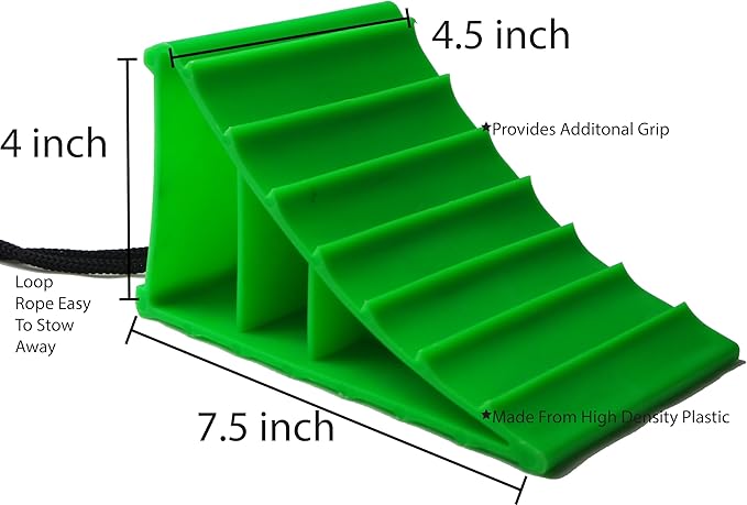 Apex RV Heavy Duty Wheel Chocks Stop Vehicle from Rolling Safety Wheel Blocks for RVs Trucks Trailers Campers Cars and Boats Essential RV Camper and Boat Accessories (Pair)
