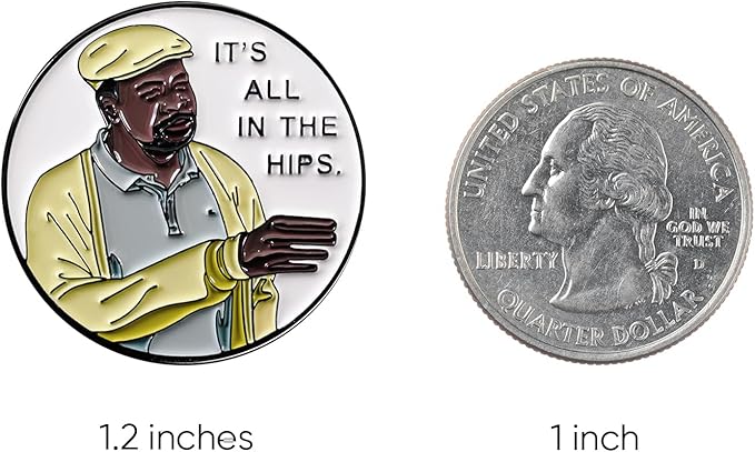 Golf Ball Marker with Magnetic Hat Clip - Funny Golf Gift
