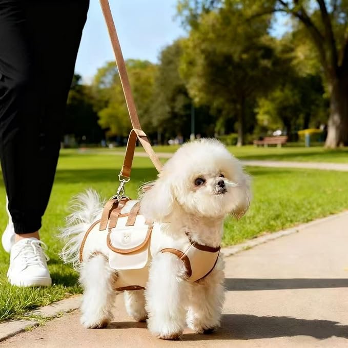 Portable Small Dog & Cat Pet Carrier Sling & Backpack for Small Dogs & Cats & Puppy, Dog & Pet Purse Bag Carrier Sling for Small Dogs with Dog Traction Leash, Crossbody Sling Carriers (Black M)
