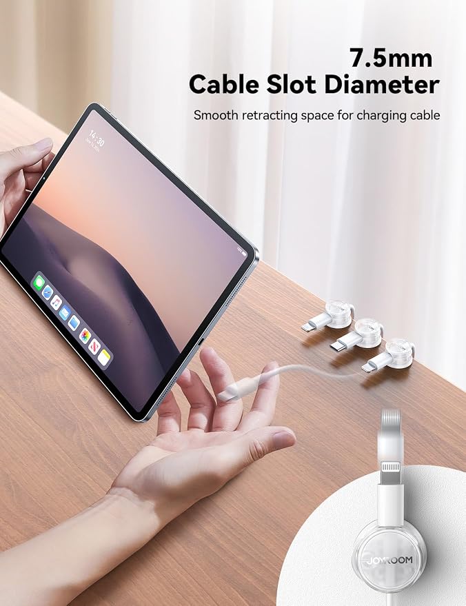 JOYROOM 9 Pack Magnetic Cable Clips, Cord Organizer Adhesive Wire Holder | Home Nightstand Office Desk Accessories, Car Wall Organization, Phone Charger Cord Holder Management, Cable Smooth Adjustable