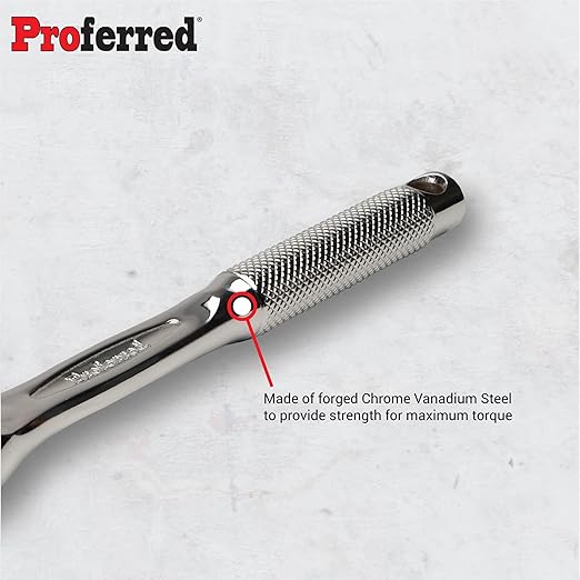Proferred S42101 Cobra Flex Handle, Breaker Bar, 3/8" Drive, 8", Chrome