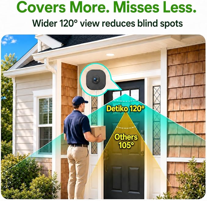 2K Window Camera,2.4G WiFi Indoor Camera for Home Security, AI Color Night Vision, Person & Motion Detection,911 Emergency, US Based Cloud, 24/7 Recording