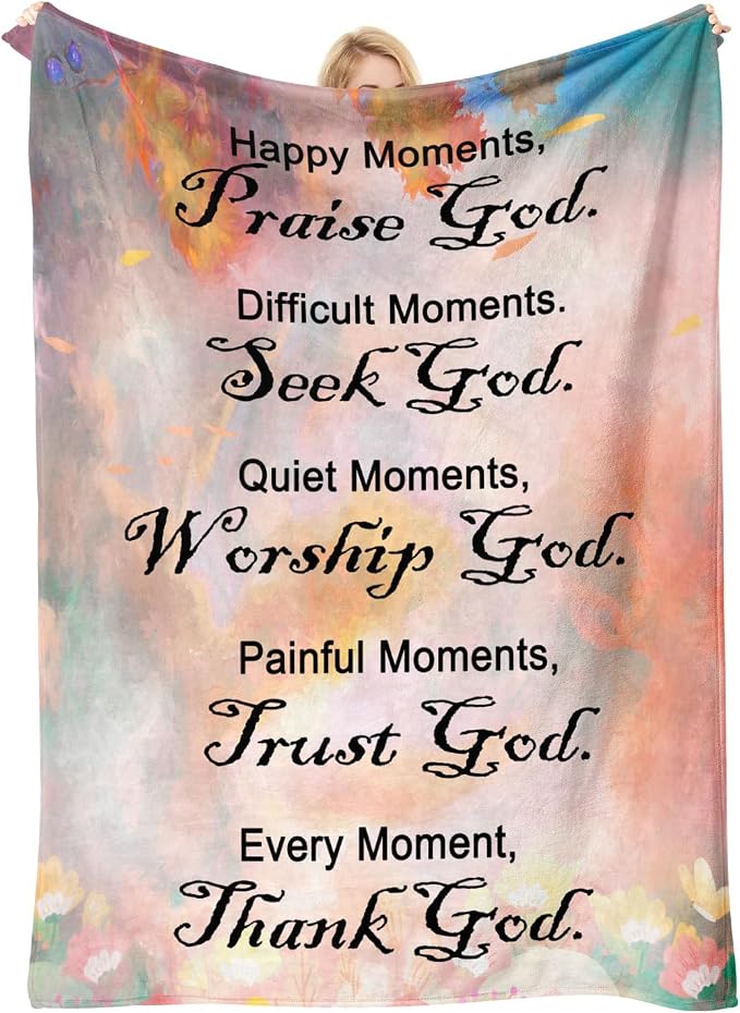 Christian Faith Blankets - Soft Throw, Personalized 60"x80", Religious & Spiritual Gifts for Women & Men