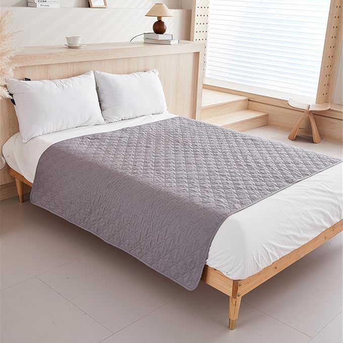GIBZ Waterproof Dog Bed Blanket Cover Anti Slip Pet Furniture Protector Washable Large Washable Quilted Mat for Indoor, Khaki, 100x127cm