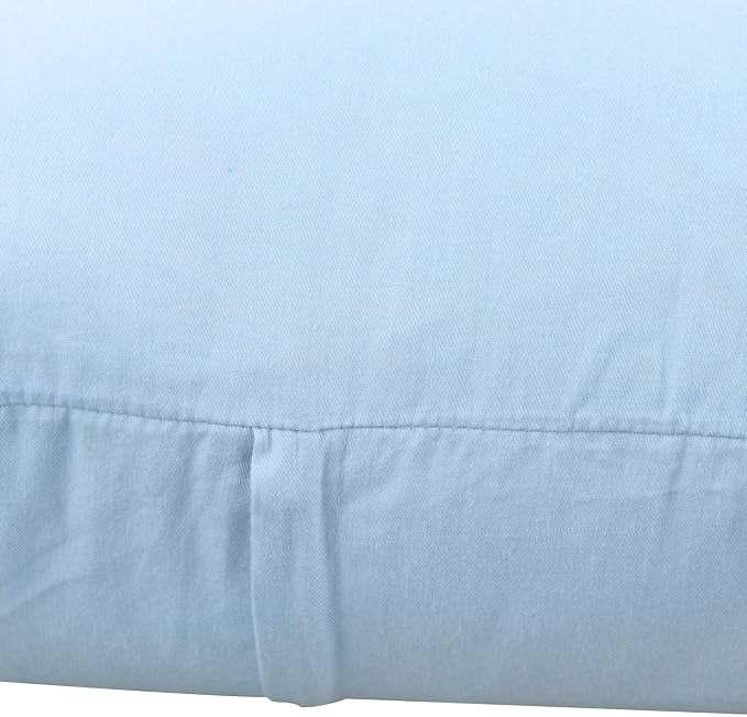 4-Pack 100% Cotton Comfortable Solid Decorative Throw Pillow Case,Thmyo Square Cushion Cover Pillowcase Sublimation Blank Pillow Covers DIY Throw Pillowcase for Sofa(18x18 inch/ 45x45cm,Light Blue)
