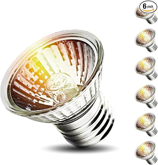 75W UVA UVB Bulbs, 6-Pack Light Turtle Heat Lamp for Reptiles and Amphibian Tanks, Terrariums and Cages, Fit E26 Heat Reptile Lamp,Works with Various Lamp Fixtures
